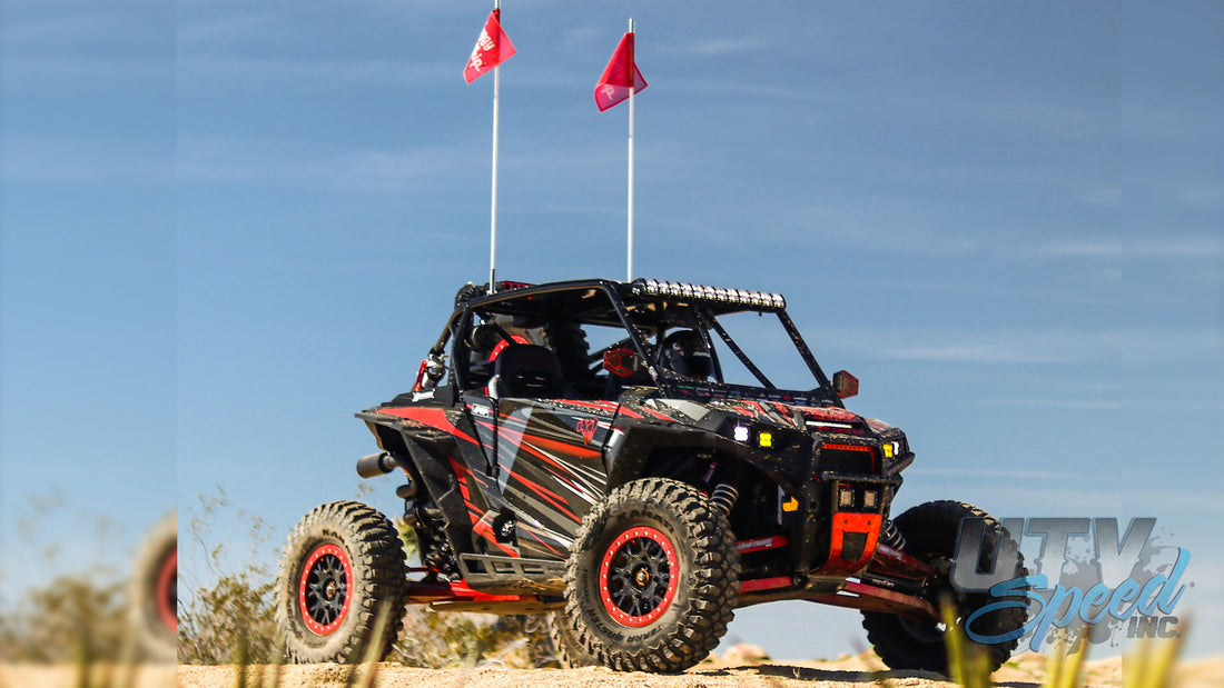 Check out "The Punisher UTV" @oct_tim at the DUB Photoshoot Featuring UTV Speed, Inc., products like the Black Fastback cage with attached rear bumper and much more. 