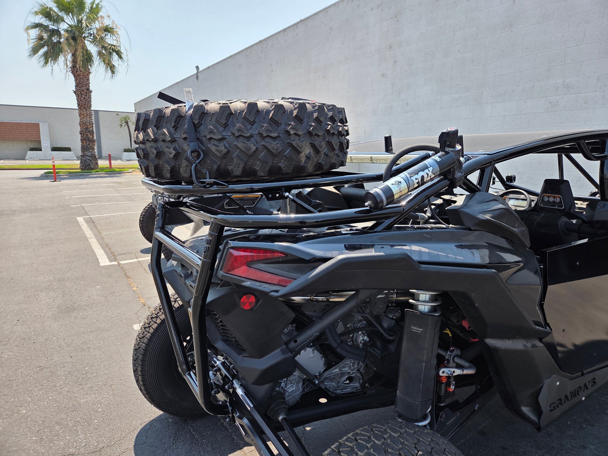 Tire Carrier with shocks for the Can-am X3 w/ bumper by UTV Speed