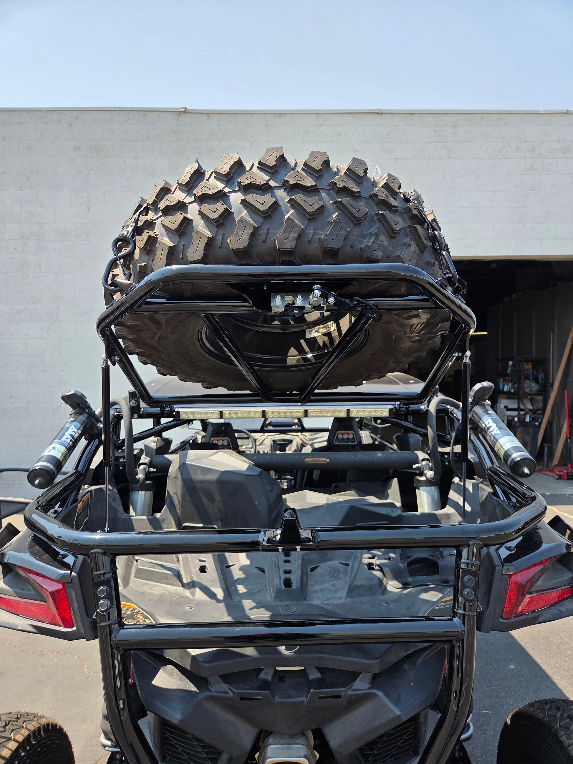 Tire Carrier with shocks for the Can-am X3 w/ bumper by UTV Speed