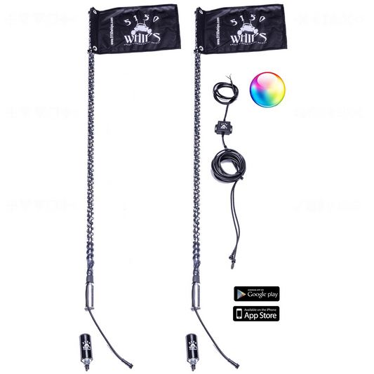 2X 187 Whips for your Can-Am or Polaris UTV