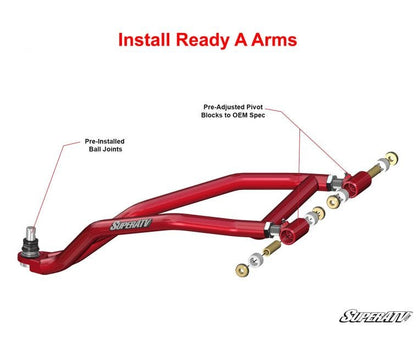 UTV Suspension Polaris RZR XP 1000 High Clearance 1.5" Forward Offset A-Arms