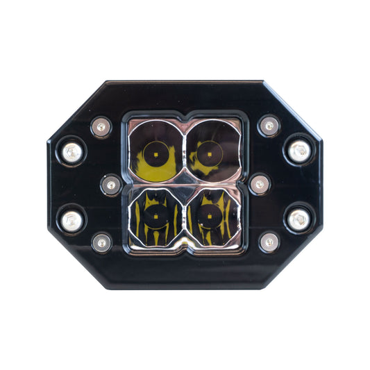 UTV HERETIC 6 SERIES QUATTRO LIGHT - RAW - FLUSH MOUNT