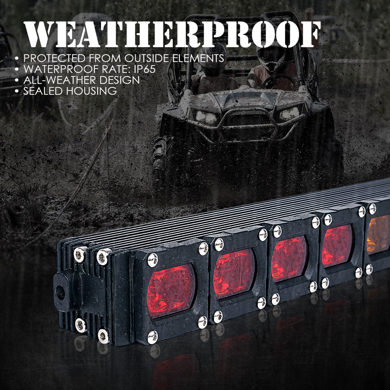 UTV 30" - RYBYR - RX Series G3 LED Rear Chase COB Strobe Light Bar