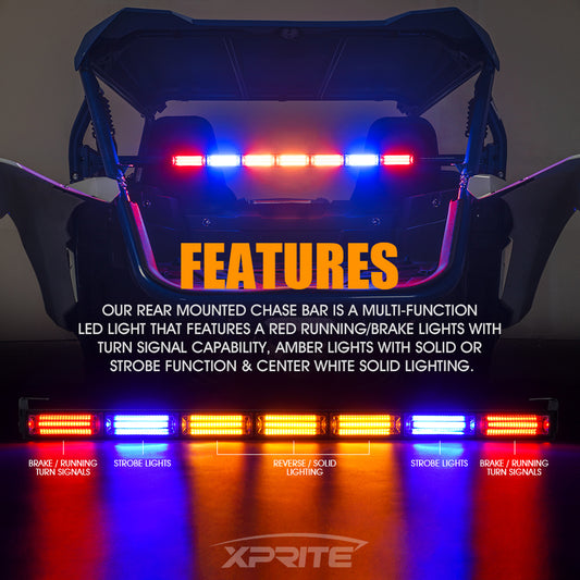 UTV 30" - RBYBR - LZ Series G6 LED Rear Chase COB Strobe Light Bar