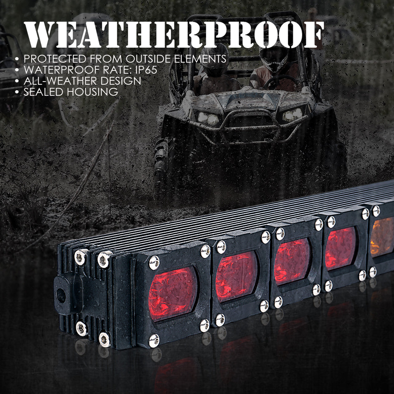 UTV 36" - RYWWYR - RX Series G7 LED Rear Chase COB Strobe Light Bar