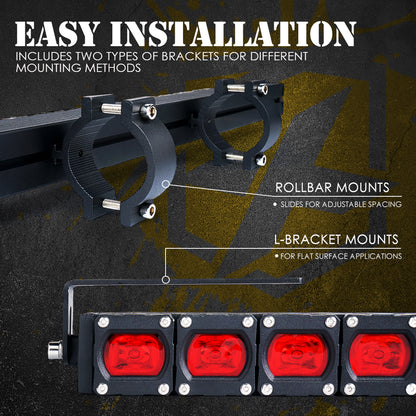 UTV 36" - RYWWYR - RX Series G7 LED Rear Chase COB Strobe Light Bar