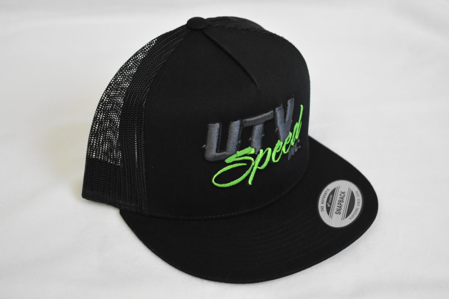 Gray and Green UTV Speed Hat