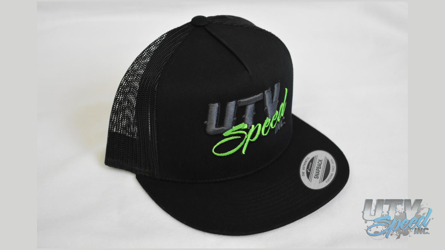 Gray and Green UTV Speed Hat