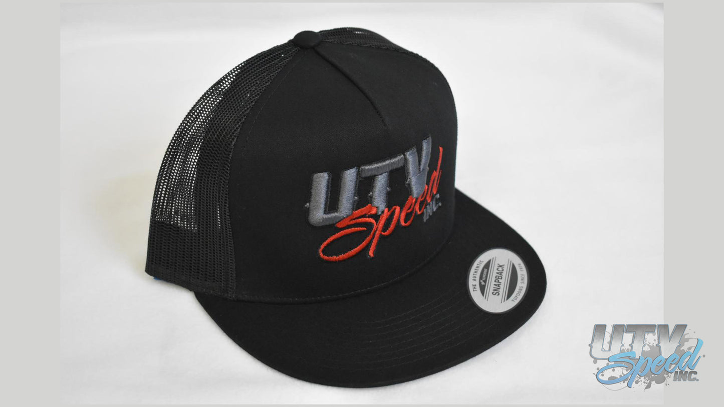 Gray and Red UTV Speed Hat