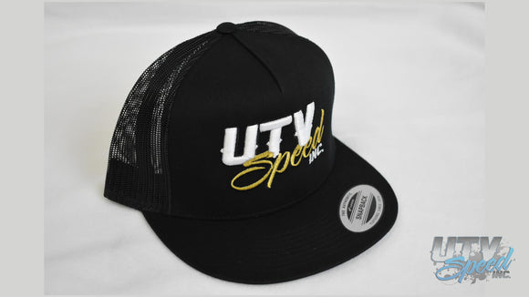 White and Gold UTV Speed Inc. Hat