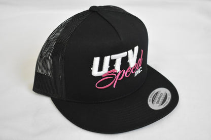 White and Pink UTV Speed Hat