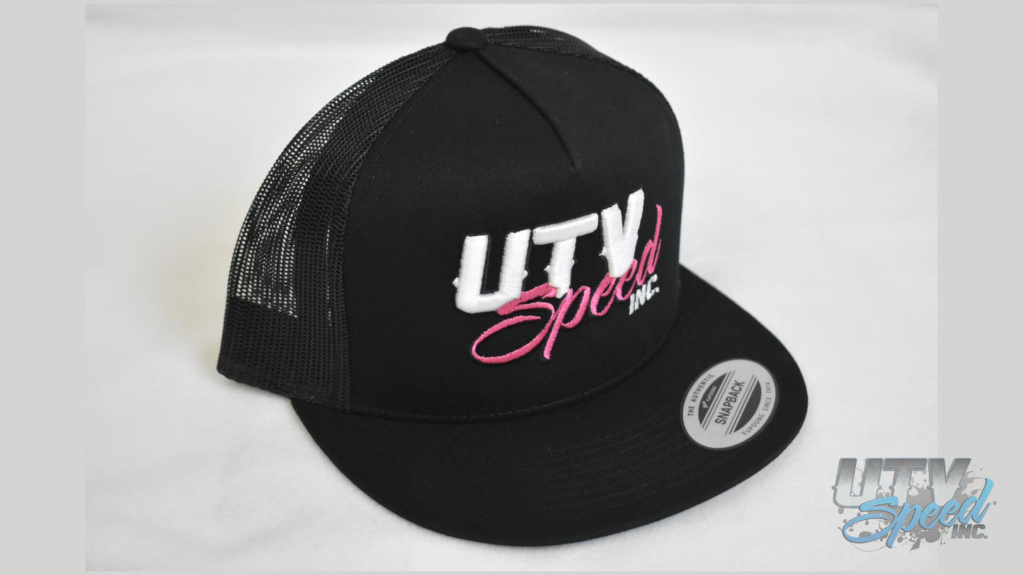 White and Pink UTV Speed Hat