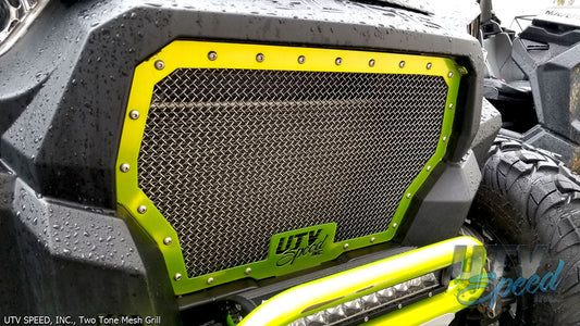 Two Tone Mesh Grill for the Polaris RZR 1000 17-18 Turbo by UTV Speed, Inc.