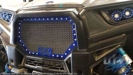 Two Tone Mesh Grill for the Polaris RZR 1000 14-18 Non-Turbo by UTV Speed, Inc.